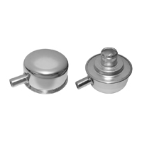 Universal, Chrome Breather Cap Push In Type W/ Vent Tube