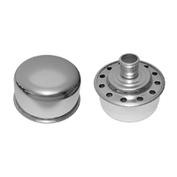 Universal, Chrome Breather Cap Push In Type, W/Small Neck