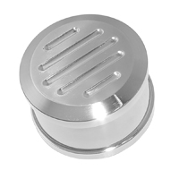 Polished Aluminum Push In Breather Cap Ball Milled