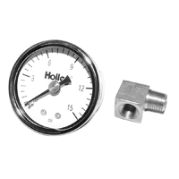Holley White Face Fuel Pressure Gauge
