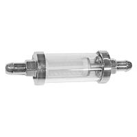 Universal Chrome 5/16 In-Line Fuel Filter