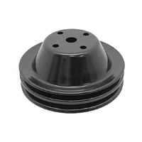 SB W/Short Water Pump Double Groove Black Water Pump Pulley