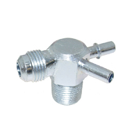 3 Port (1) Threaded & (2) 1/4 Intake Manifold T-Fitting