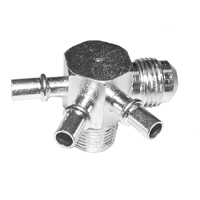 4 Port (1) Threaded (3) 1/4 Intake Manifold T-Fitting