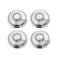47-98 5 Lug Chrome Flat Smooth Rally Wheel Caps