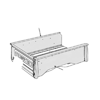 73-76 Shortbed Stepside Bedside, RH