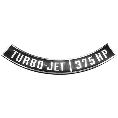 Big Block Air Cleaner Decal, Turbo-Jet 375 Hp