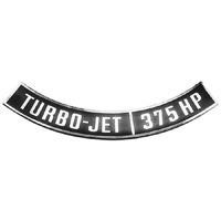 Big Block Air Cleaner Decal, Turbo-Jet 375 Hp