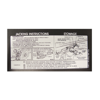 73 Truck Jack Instruction Decal