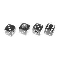 Valve Stem Caps Black Dice