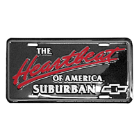 License Plate The Heartbeat Of America-Suburban