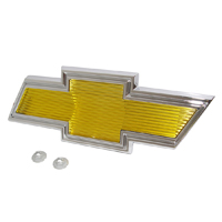 75-79 Chevrolet Truck Grill Emblem Bow Tie Chrome/Yellow