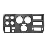 75-77 Dash Instrument Bezel, Black & Chrome, W/AC