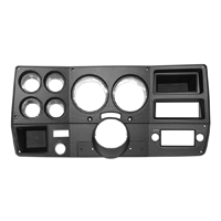 75-77 Dash Instrument Bezel, Black & Chrome, W/OUT AC