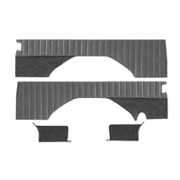 76-91 Blazer RR Cargo Panel Covers W/ Pleats, Black/Black