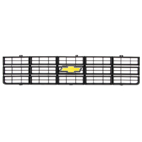 77-79 Chevrolet Grill, Black with Foil Emblem Insert, Replacement