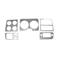 78-80 Dash Instrument Bezel Insert, w/ A/C Aluminum Finish