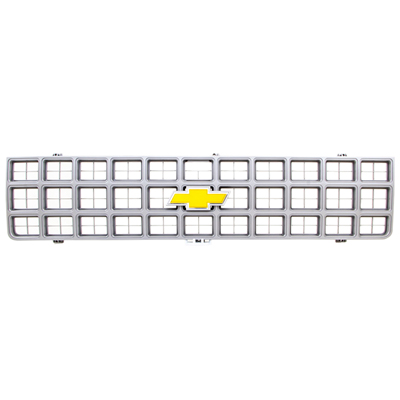 80 Chevrolet Grill, Chrome with Foil Emblem Insert, Replacement