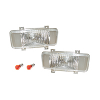 80 Truck Custom Clear Park Light Lenses w/ Rectangle Headlights, Pair