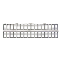 81-82 Chevrolet Grill, Chrome w/ Silver Insert, Replacement