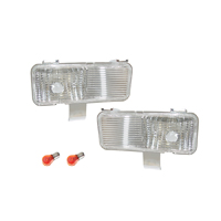 81-82 Truck Custom Clear Park Light Lenses, Pair
