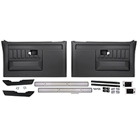 81-87 Chevrolet/GMC Truck Deluxe Door Panel Kit, w/o Switches, Black