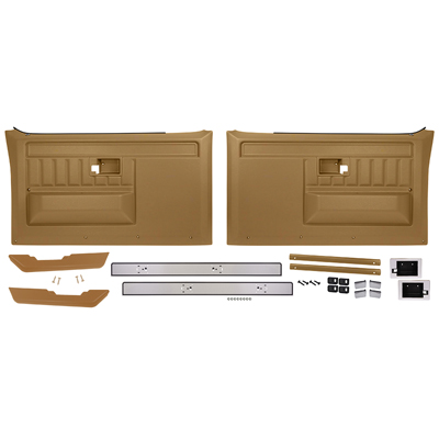 81-87 Chevrolet/GMC Truck Deluxe Door Panel Kit, w/o Switches, Saddle