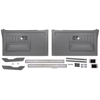 81-87 Chevrolet/GMC Truck Deluxe Door Panel Kit, w/o Switches, Gray