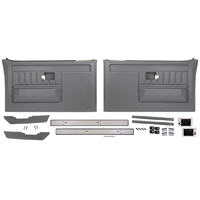 81-87 Chevrolet/GMC Truck Deluxe Door Panel Kit, w/o Switches, Gray