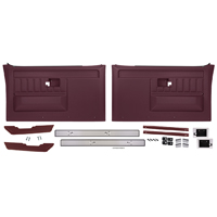 81-87 Chevrolet/GMC Truck Deluxe Door Panel Kit, w/o Switches, Burgandy