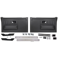 81 Chevrolet/GMC Truck Deluxe Door Panel Kit, w/ Switches, Black
