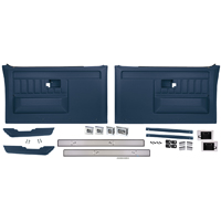 81 Chevrolet/GMC Truck Deluxe Door Panel Kit, w/ Switches, Blue