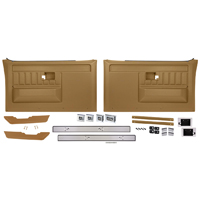 81 Chevrolet/GMC Truck Deluxe Door Panel Kit, w/ Switches, Saddle