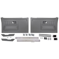 81 Chevrolet/GMC Truck Deluxe Door Panel Kit, w/ Switches, Gray