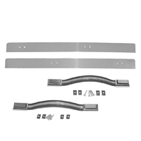 81-87 Brushed Aluminum Rear Door Panel Trim Kit, Replacement