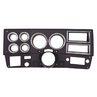 81-83 Dash Instrument Bezel, Black w/ Chrome, W/ AC, Reproduction