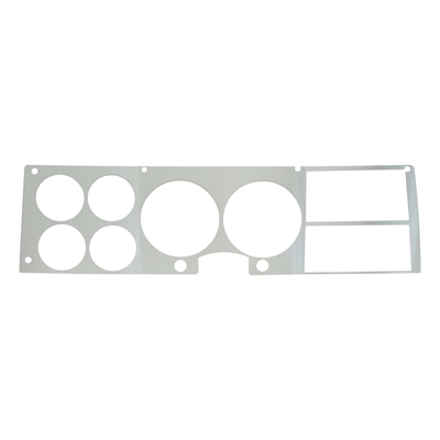 81-87 Chevrolet/GMC Truck Dash Instrument Bezel Insert, Aluminum Finish