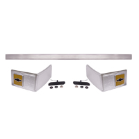 81-87 Chevrolet Truck Rear Cab Molding Set, 3 Pcs W/ Bow Tie Emblems