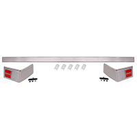 81-87 GMC Truck Rear Cab Molding Set, 3 Piece with GMC Emblems