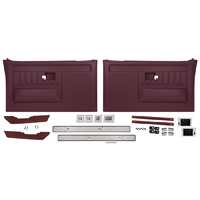 82-87 Chevrolet/GMC Truck Deluxe Door Panel Kit, w/ Switches, Burgandy