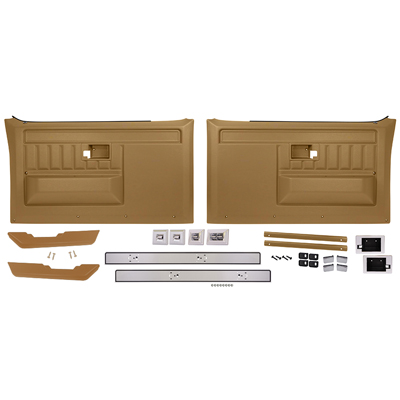 82-87 Chevrolet/GMC Truck Deluxe Door Panel Kit, w/ Switches, Saddle