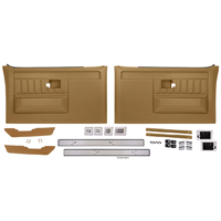 82-87 Chevrolet/GMC Truck Deluxe Door Panel Kit, w/ Switches, Saddle