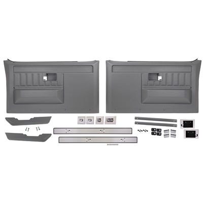 82-87 Chevrolet/GMC Truck Deluxe Door Panel Kit, w/ Switches, Gray