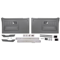 82-87 Chevrolet/GMC Truck Deluxe Door Panel Kit, w/ Switches, Gray