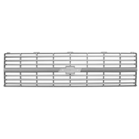 83-84 Chevrolet Reproduction Grill, Silver, W/ SHL, W/ Emblem Provision