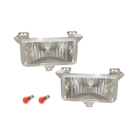 83-88 Custom Clear Park Light Lenses, W/ SHL, Pair