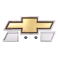83-87 Chevrolet Grill Emblem Bow Tie Chrome, Black & Gold