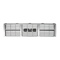 85-88 GMC Grill, Dual Rectangular Headlights, Silver W/Gray Inserts