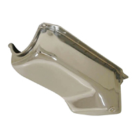 88-98 SB V8 Chrome Oil Pan. 1-PC Rear Seal Type