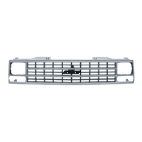 88-93 Chevrolet Truck Grill, W/ SHL, Silver/Gray